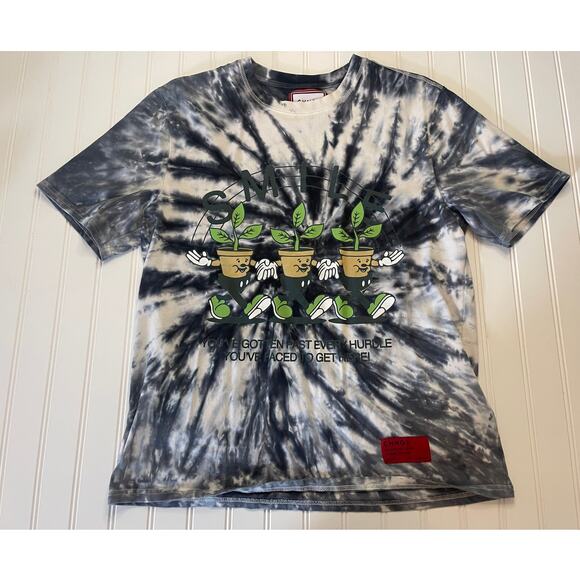 CHNGE Smile Plant Positive Tie Dye T-Shirt - Size Medium - Picture 1 of 9